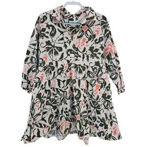 Maeve Bettina Mini Dress - Black, Pink, Green